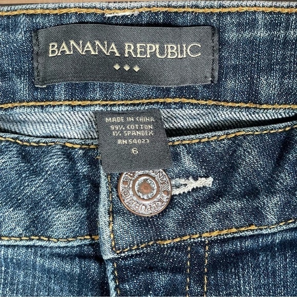 Banana Republic Bootcut Jeans Women Medium Wash Denim Y2K Stretch Pants Size 6 - Picture 2 of 6